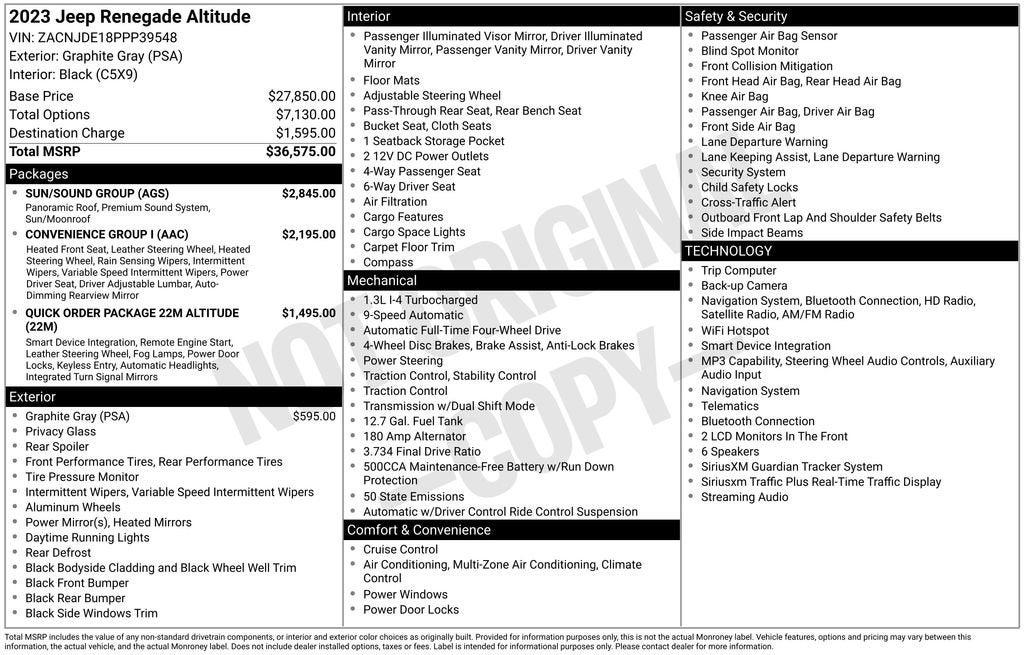 2023 Jeep Renegade Altitude 4x4
