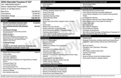 2026 Chevrolet Traverse LT