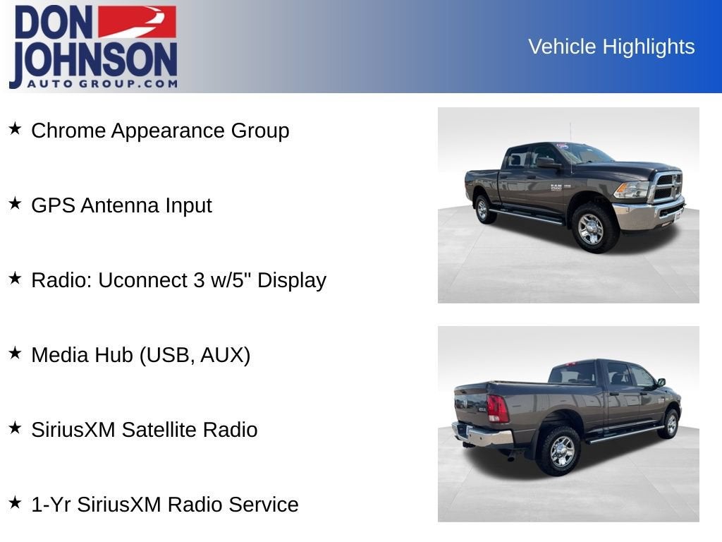 2018 RAM 2500 Tradesman Crew Cab 4x4 6'4" Box