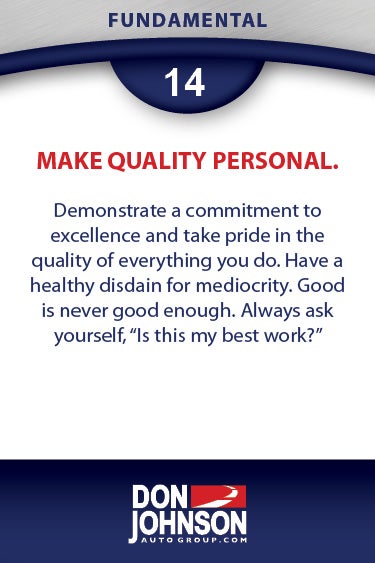Fundamental 14 - Make Quality Personal