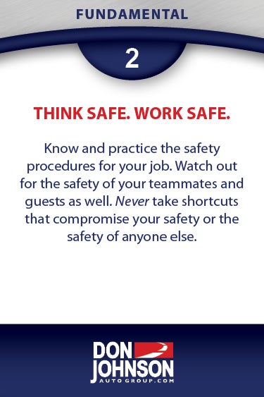 Fundamental 2 - Think Safe. Work Safe