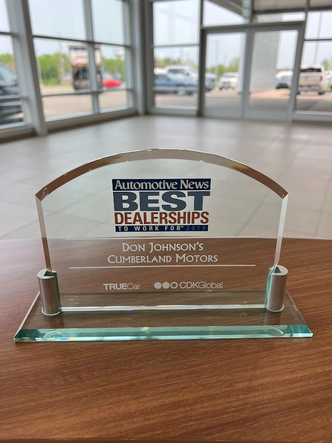Award - Don Johnson Motors Chevrolet in Rice Lake WI