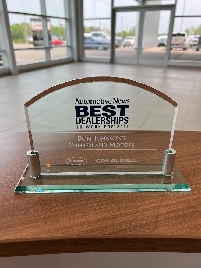 Award - Don Johnson Motors Chevrolet in Rice Lake WI