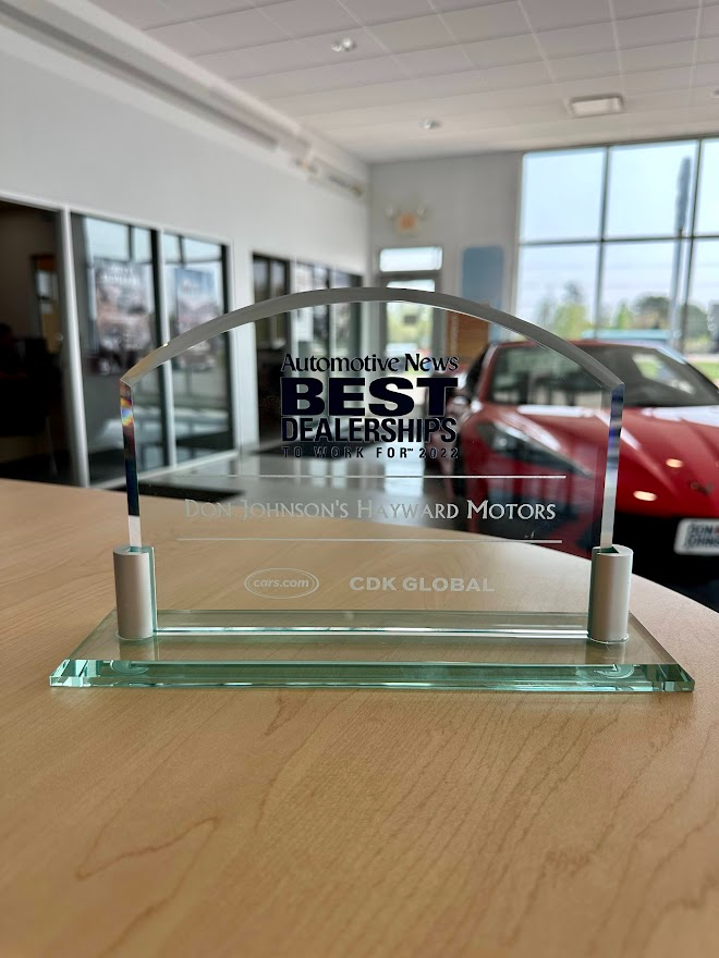 Award - Don Johnson Motors Chevrolet in Rice Lake WI